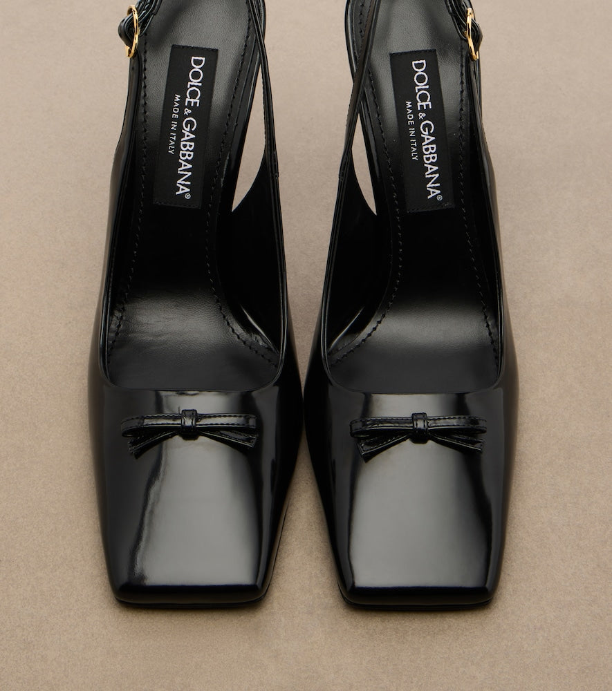 Black Dolce&Gabbana Patent leather slingback pumps - High-Heel Pumps