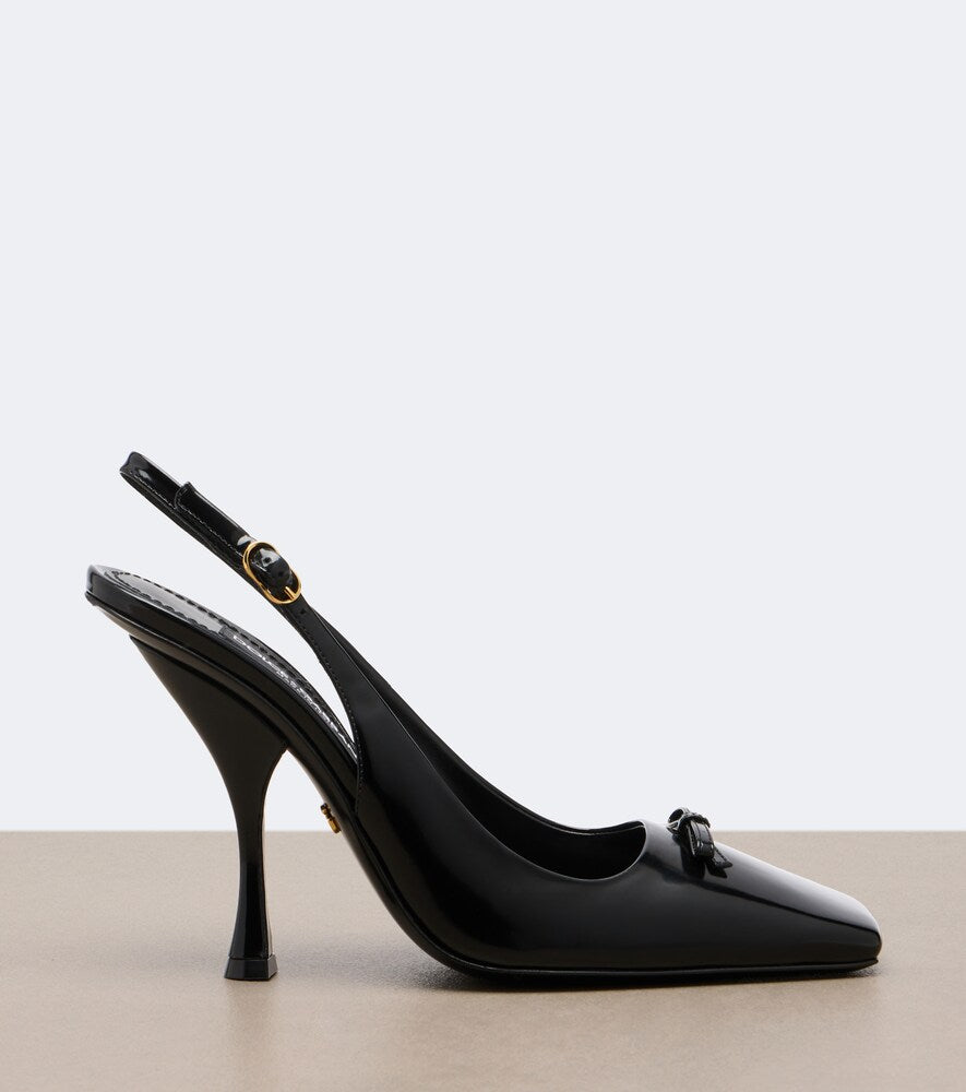 Black Dolce&Gabbana Patent leather slingback pumps - High-Heel Pumps