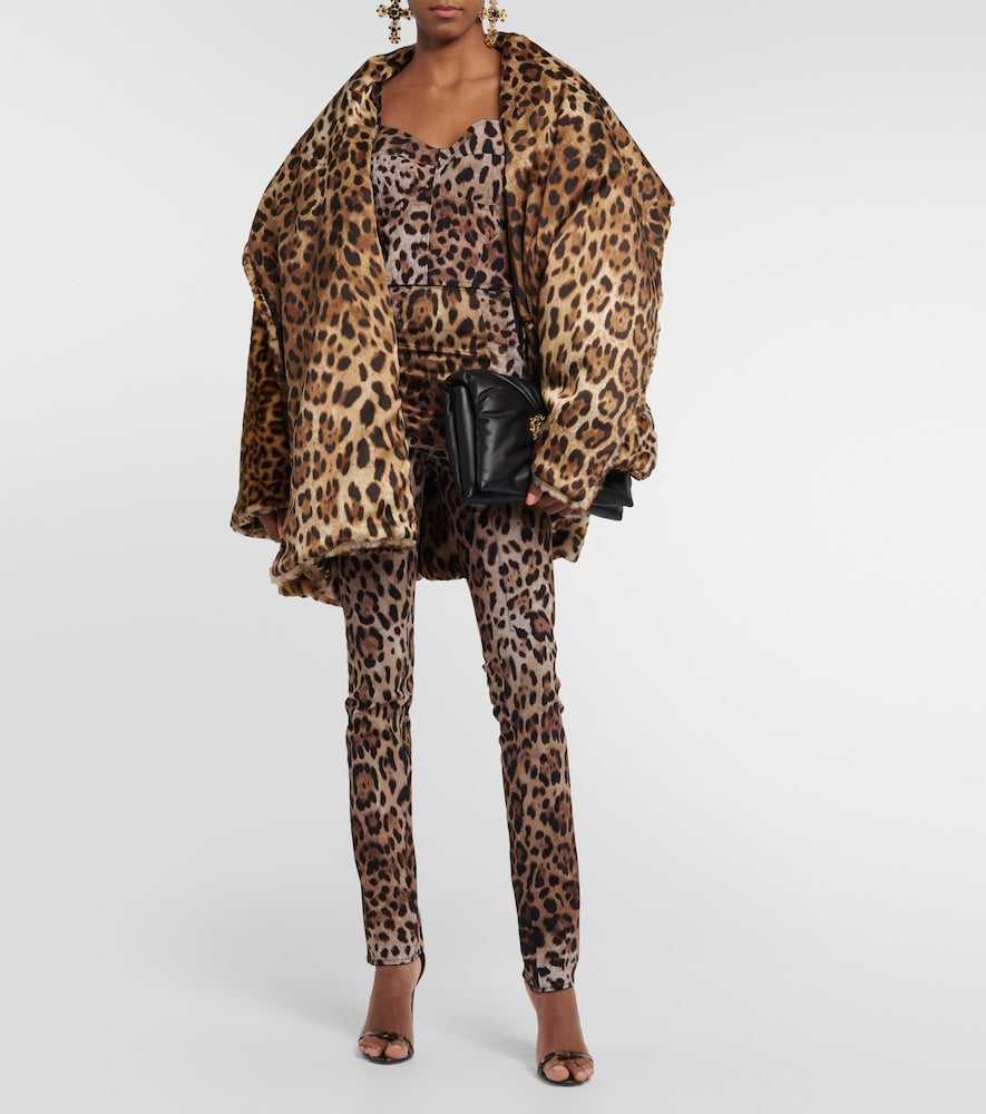 Dolce&Gabbana x Kim leopard-print leather sandals (Brown) - Heeled Sandals