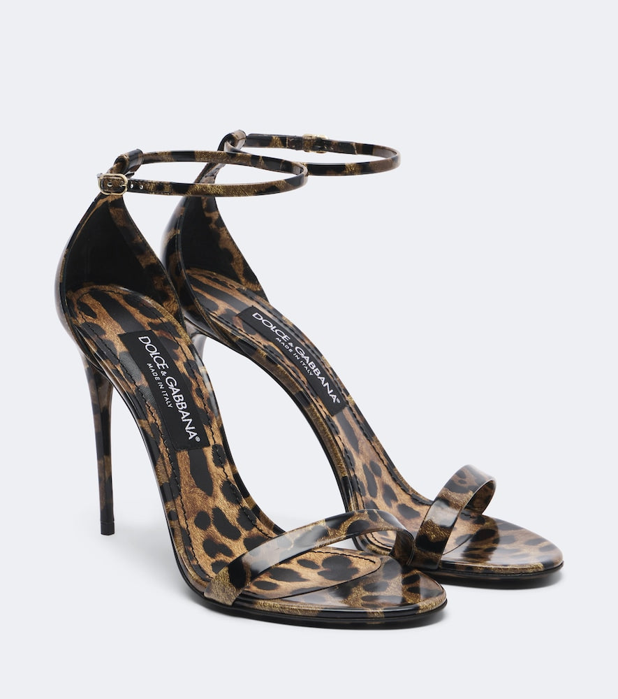 Dolce&Gabbana x Kim leopard-print leather sandals (Brown) - Heeled Sandals