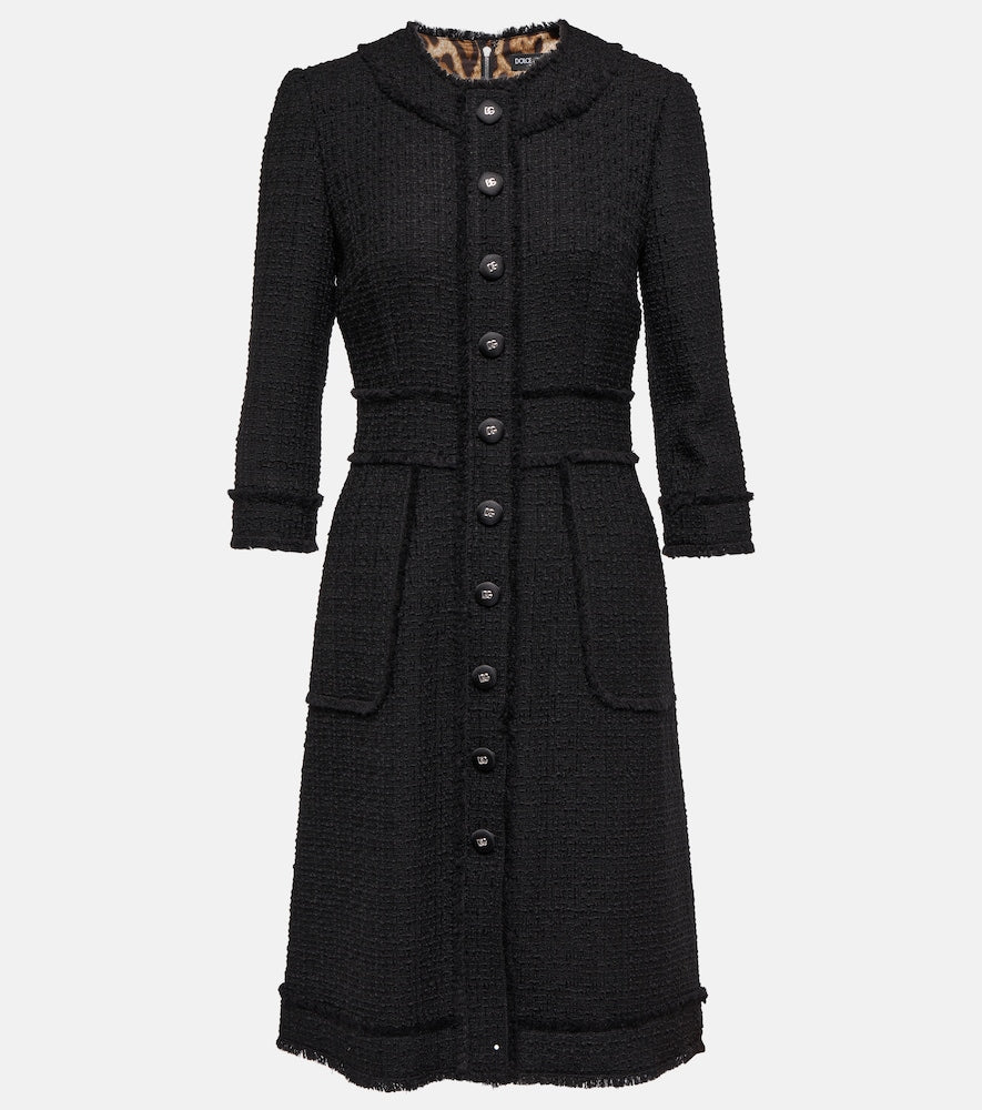 Dolce&Gabbana Wool-blend minidress. Dolce&Gabbana 羊毛混纺迷你连衣裙