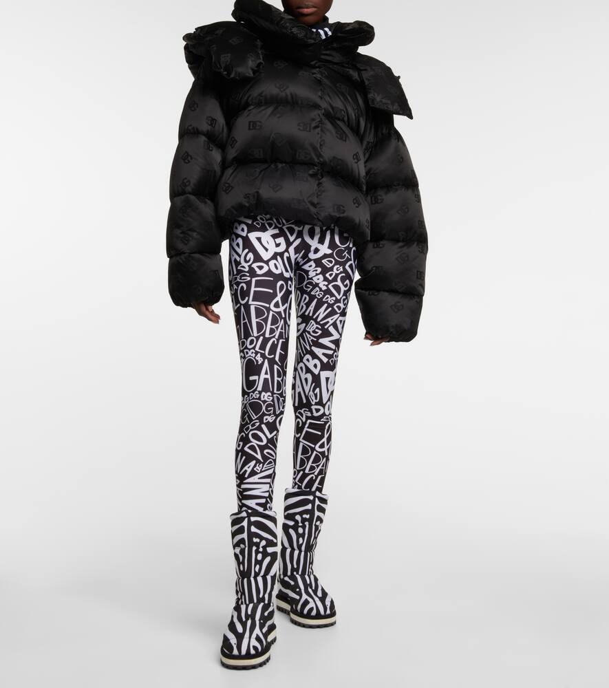 Dolce&Gabbana Zebra-print padded nylon snow boots