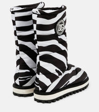 Dolce&Gabbana Zebra-print padded nylon snow boots