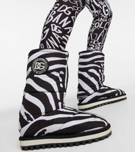 Dolce&Gabbana Zebra-print padded nylon snow boots