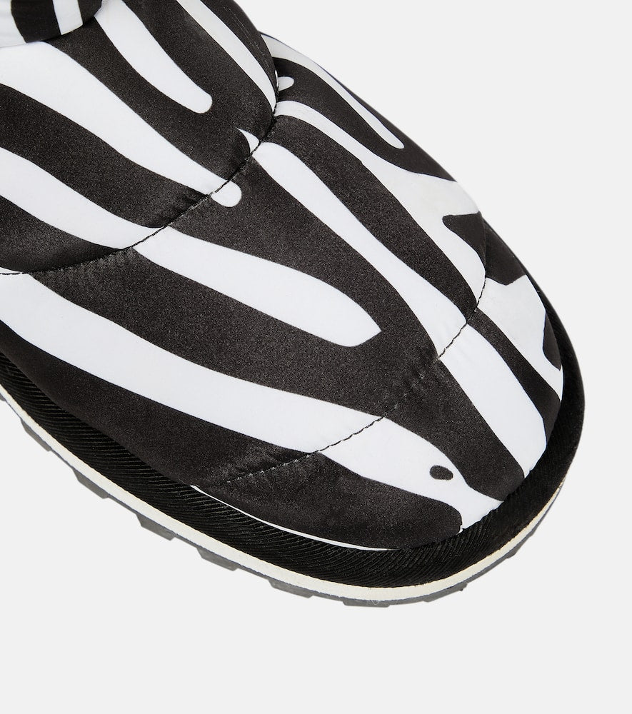 Dolce&Gabbana Zebra-print padded nylon snow boots