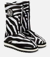Dolce&Gabbana Zebra-print padded nylon snow boots