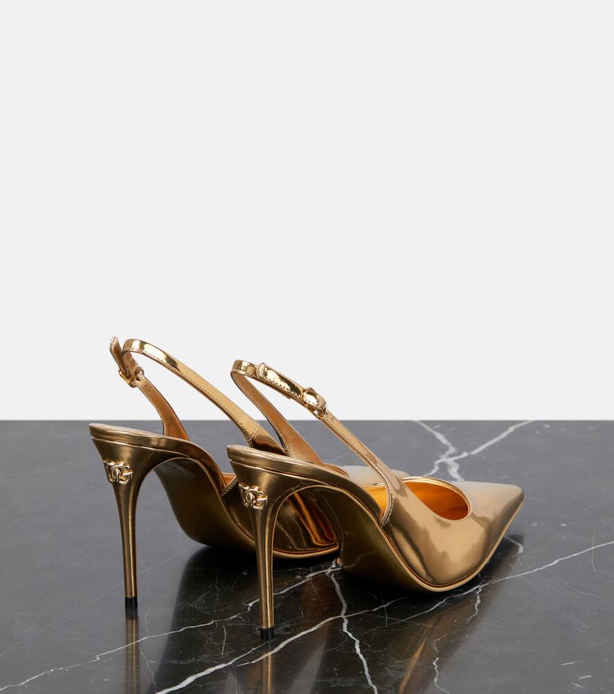 Dolce&Gabbana x Kim Lollo leather slingback pumps