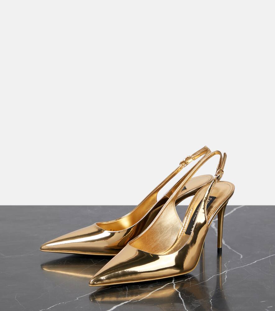 Dolce&Gabbana x Kim Lollo leather slingback pumps