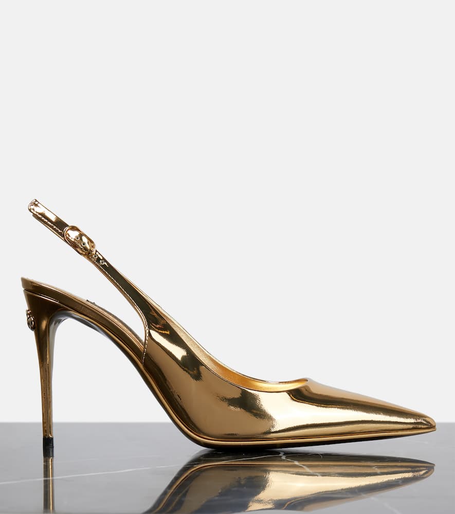 Dolce&Gabbana x Kim Lollo leather slingback pumps