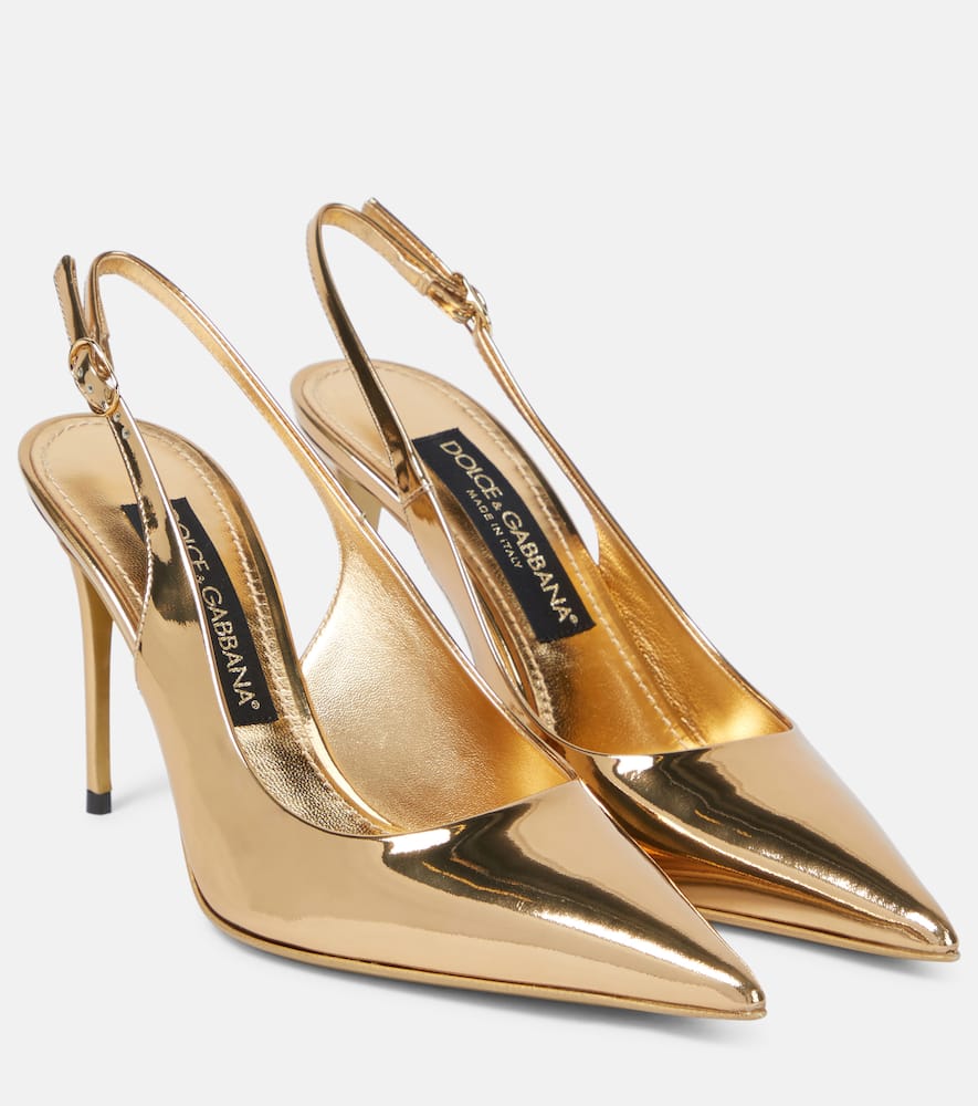 Dolce&Gabbana x Kim Lollo leather slingback pumps