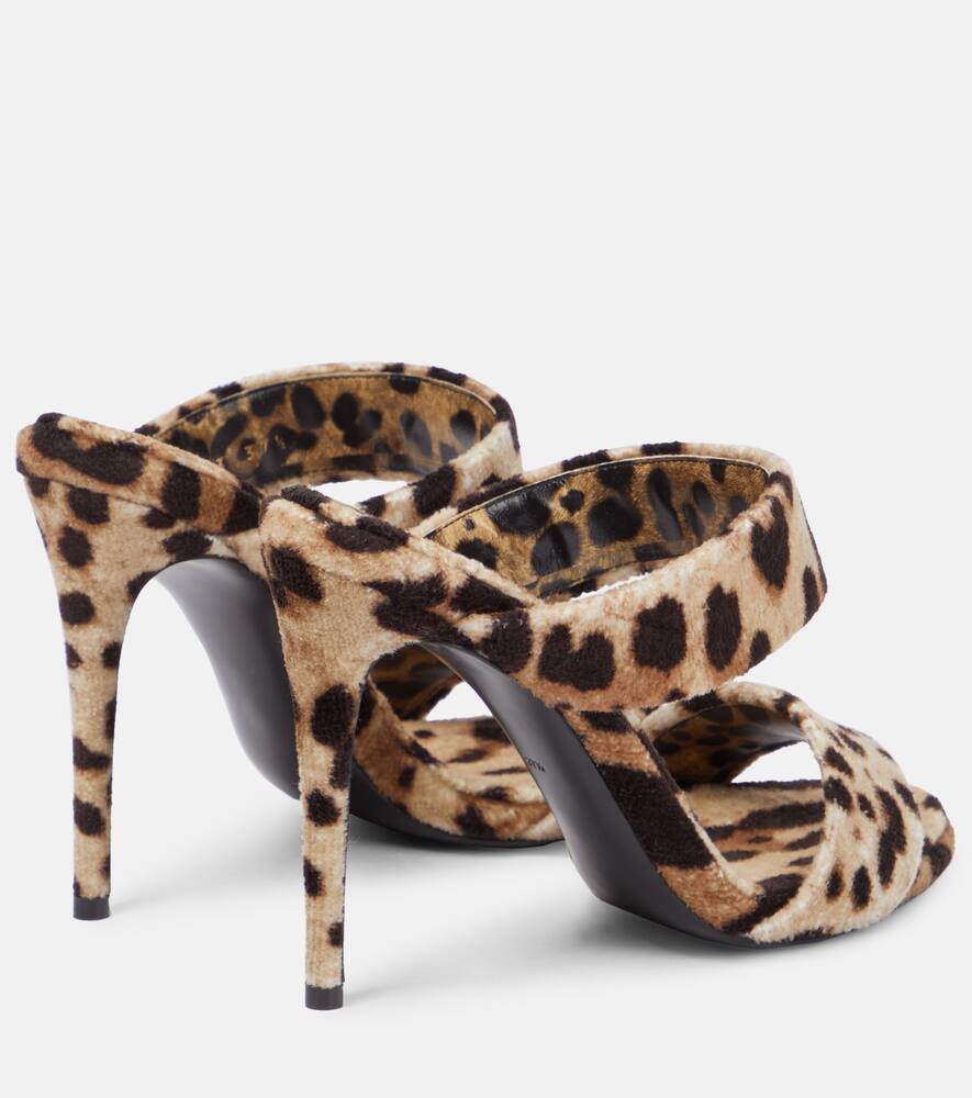 Dolce&Gabbana x Kim printed terry mules