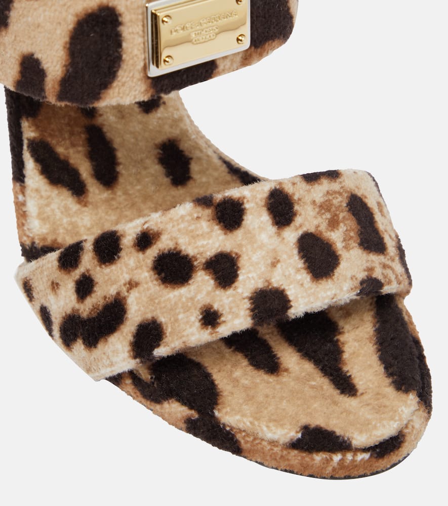 Dolce&Gabbana x Kim printed terry mules