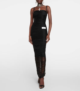 Dolce&Gabbana x Kim ruched tulle maxi dress