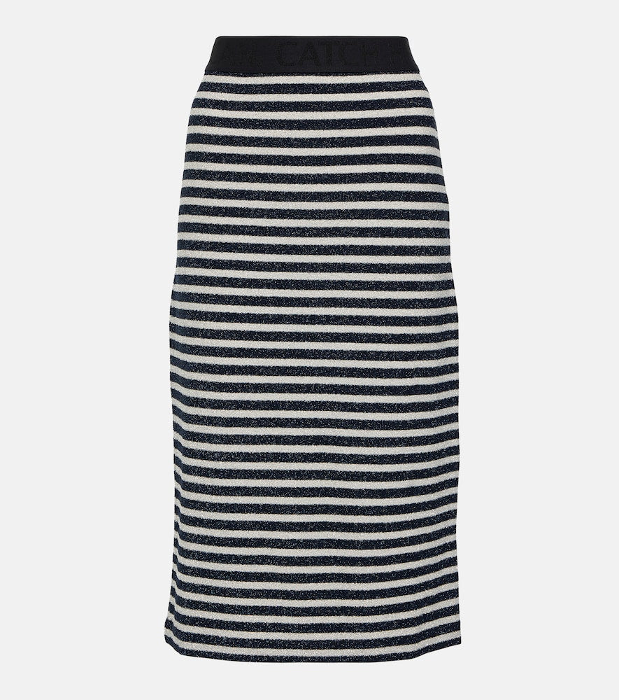 Dorothee Schumacher Endless Shimmer striped jersey midi skirt - Dorothee Schumacher Endless Shimmer 条纹针织中长裙