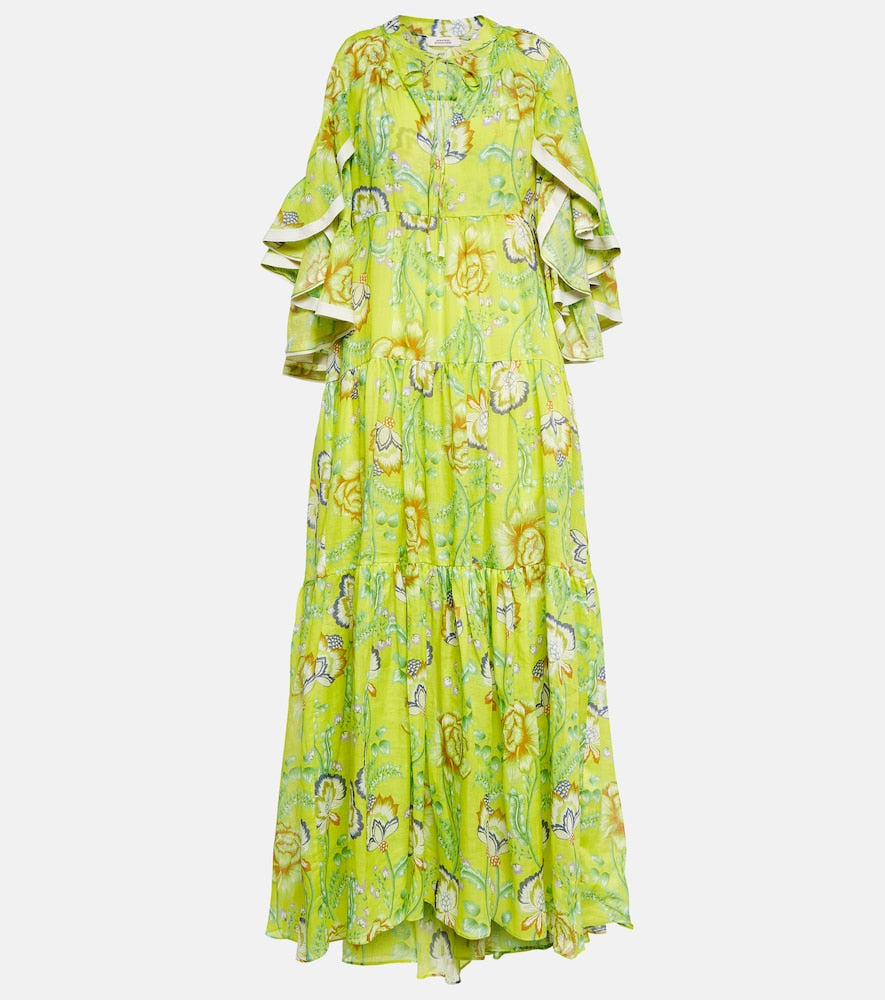 Dorothee Schumacher Floral ramie maxi dress. 多萝西·舒马赫花卉苎麻长裙