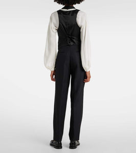 Dorothee Schumacher Modern Sophistication pinstripe wool vest