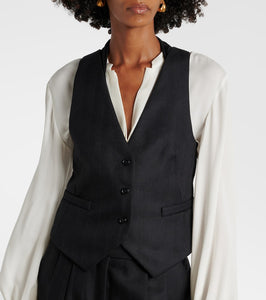 Dorothee Schumacher Modern Sophistication pinstripe wool vest