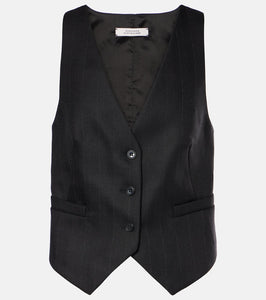 Dorothee Schumacher Modern Sophistication pinstripe wool vest