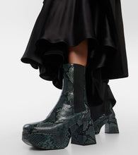 Dorothee Schumacher Snake-printed leather Chelsea boots
