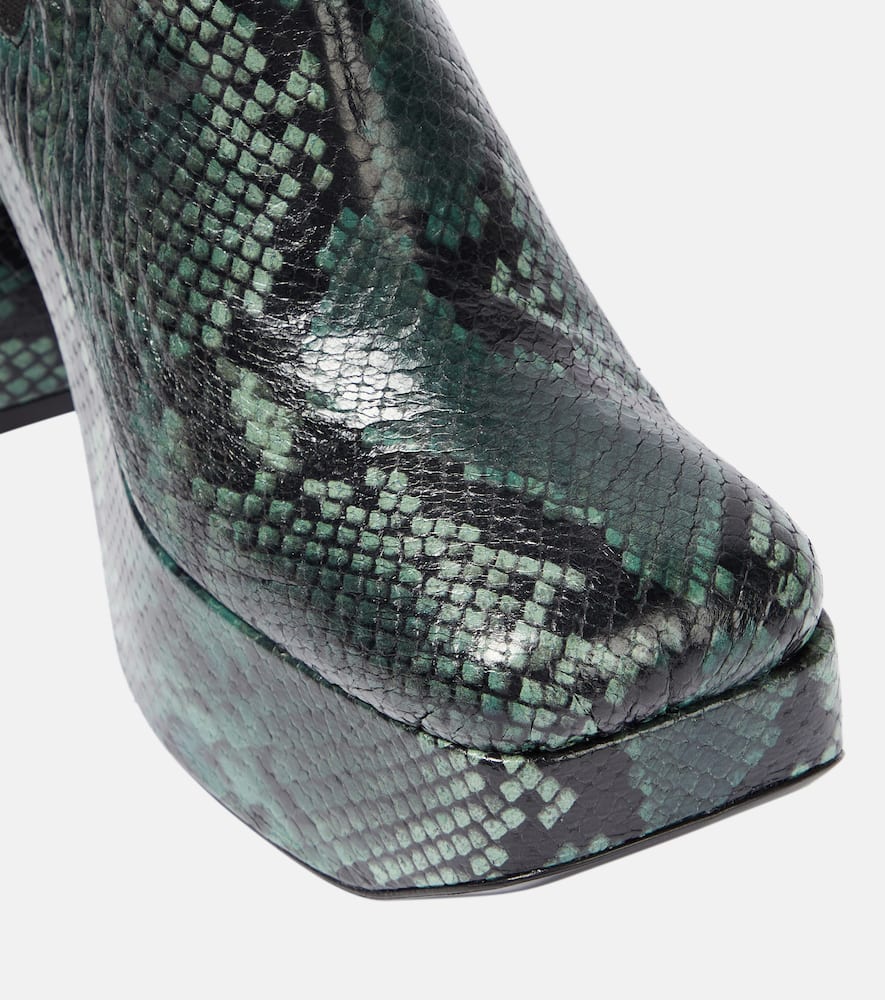 Dorothee Schumacher Snake-printed leather Chelsea boots