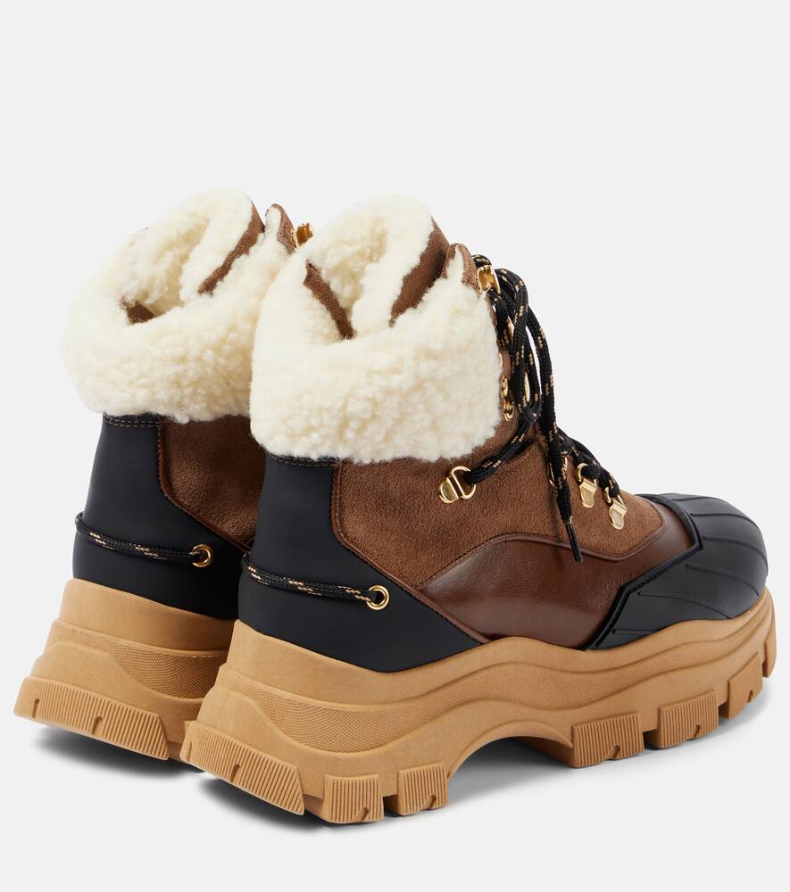 Dorothee Schumacher Sporty Shearling leather lace-up boots