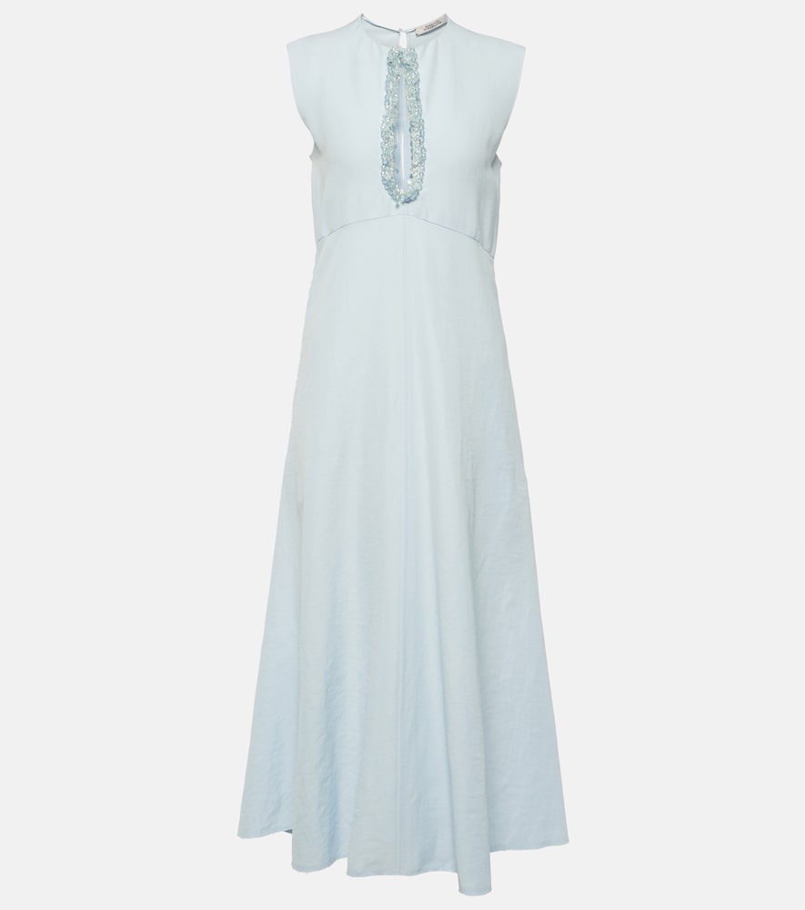 Dorothee Schumacher Summer Cruise embellished midi dress. 多萝西·舒马赫 (Dorothee Schumacher) 夏季巡航系列缀饰中长连衣裙
