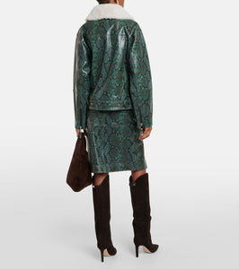 Dorothee Schumacher Urban Jungle snake-print leather jacket