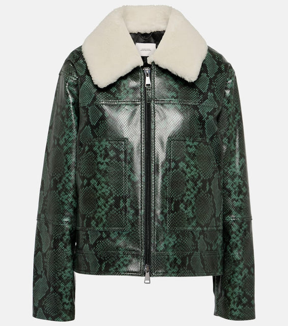 Dorothee Schumacher Urban Jungle snake-print leather jacket