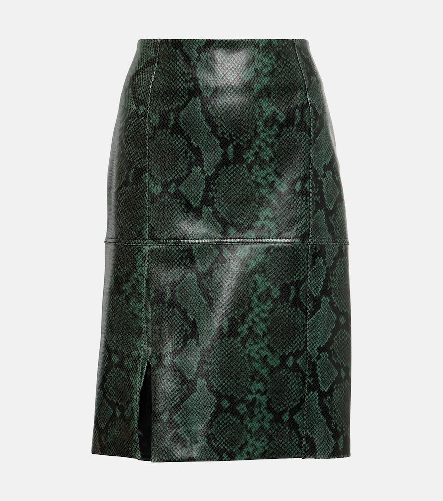 Dorothee Schumacher Urban Jungle snake-print leather midi skirt - Dorothee Schumacher Urban Jungle 蛇纹皮革中长裙