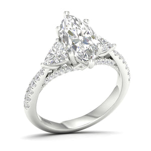 Downton Abbey 2 7/8ctw Marquise Lab Grown Diamond White Gold Engagement Ring - Lady Edith