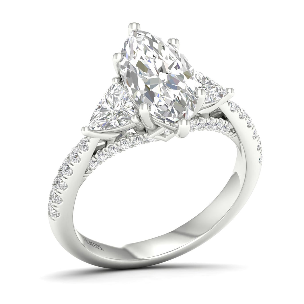 Downton Abbey 2 7/8ctw Marquise Lab Grown Diamond White Gold Engagement Ring - Lady Edith