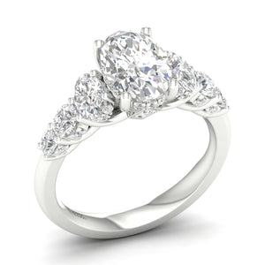 Downton Abbey 3 1/3ctw Oval Lab Grown Diamond White Gold Engagement Ring - Lady Edith