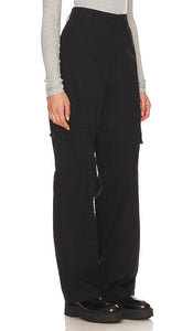 Dr. Denim Donna Cargo Wide Leg in Black