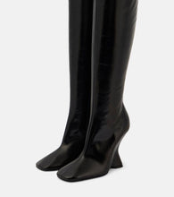 Dries Van Noten 75 leather knee-high boots