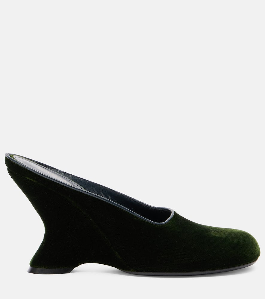 Dries Van Noten 95 velvet wedges