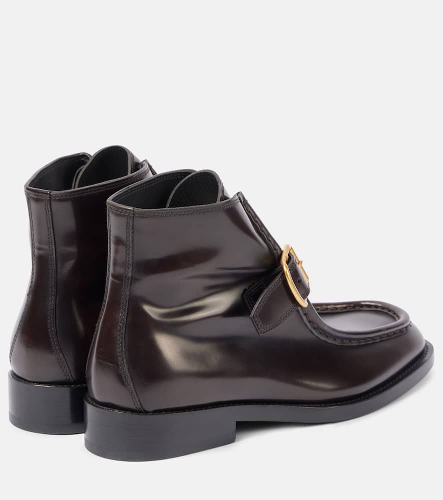 Dries Van Noten Buckle-detail leather ankle boots
