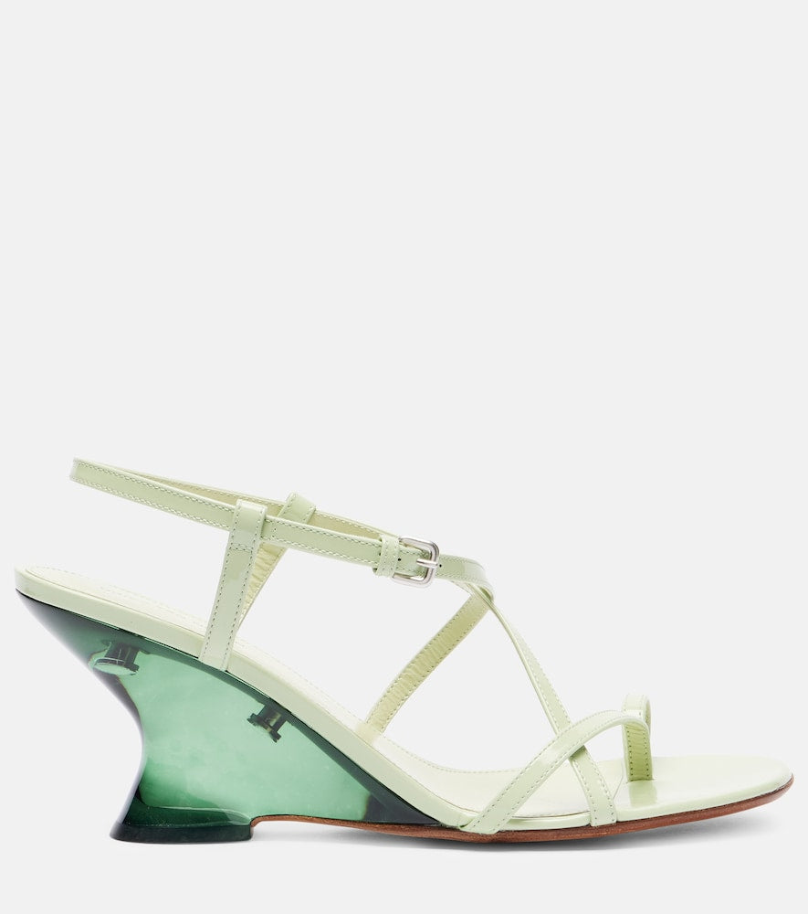 Dries Van Noten Bulle 105 patent leather mules