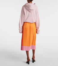 Dries Van Noten Colorblocked pleated midi skirt