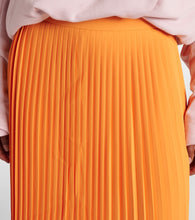 Dries Van Noten Colorblocked pleated midi skirt