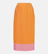 Dries Van Noten Colorblocked pleated midi skirt - Dries Van Noten 撞色褶裥中长裙