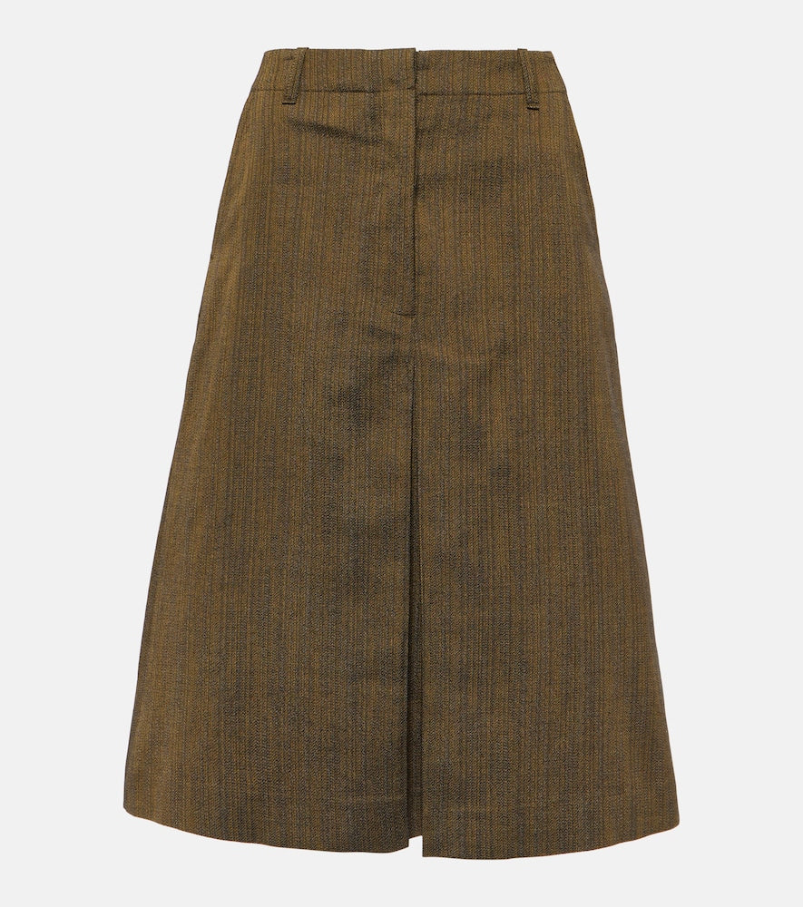 Dries Van Noten Cotton and silk-blend midi skirt - Dries Van Noten 棉丝混纺中长裙