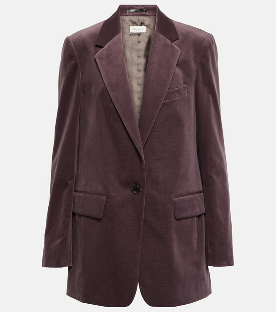 Dries Van Noten Cotton velvet blazer