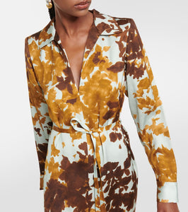 Dries Van Noten Dellas printed satin midi dress