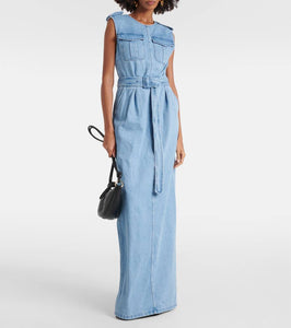 Dries Van Noten Denim maxi dress