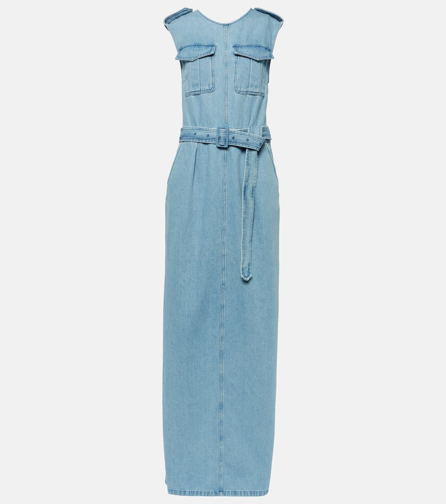 Dries Van Noten Denim maxi dress. Dries Van Noten 牛仔超长连衣裙