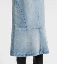 Dries Van Noten Denim midi skirt