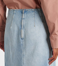 Dries Van Noten Denim midi skirt