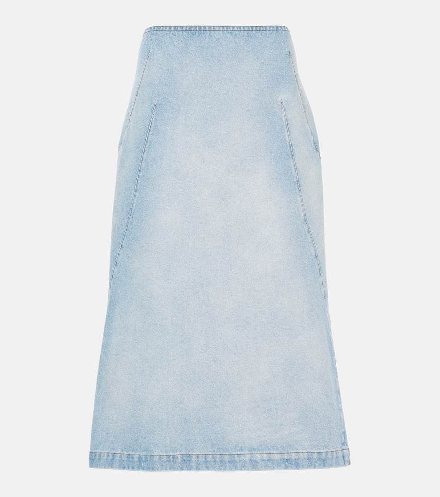 Dries Van Noten Denim midi skirt - Dries Van Noten 牛仔中长半身裙