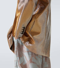 Dries Van Noten Double-breasted metallic blazer
