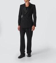 Dries Van Noten Double-breasted wool-blend tuxedo jacket